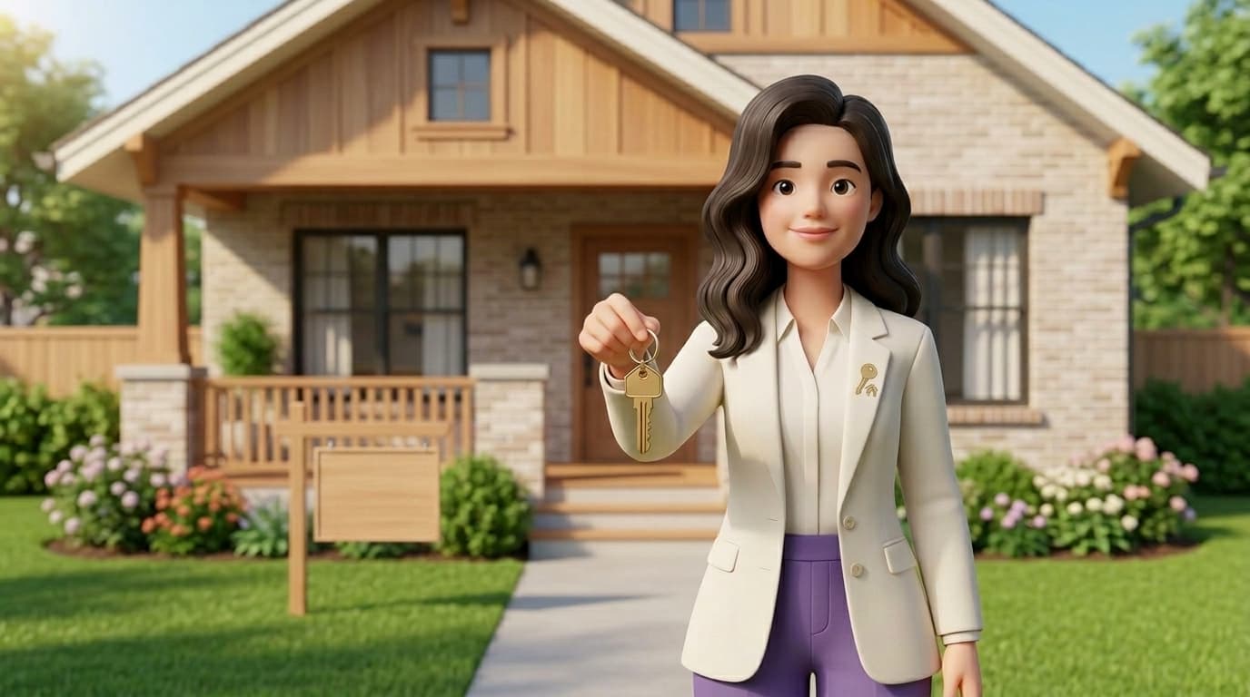 Maria ajudando cliente a encontrar imóvel pelo WhatsApp